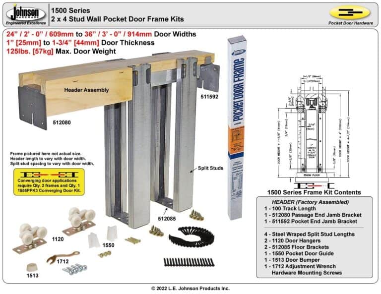 Johnson Pocket Door Frame Kit Discount Door & Trim
